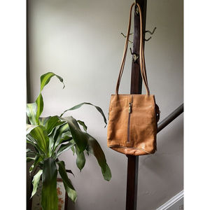 VALENTINA Leather Bag Brown Made in Italy Purse Handbag Shoulder Vintage